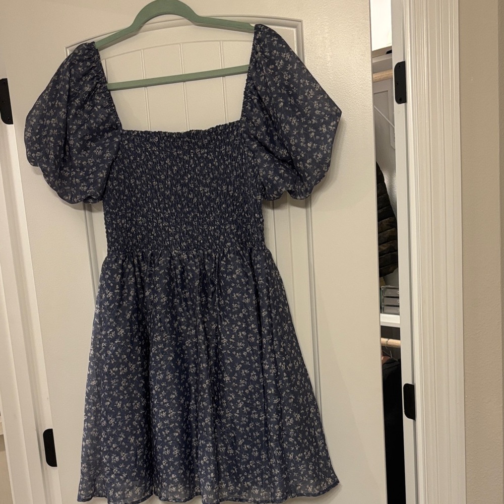 Altar'd State Blue Floral Mini Dress